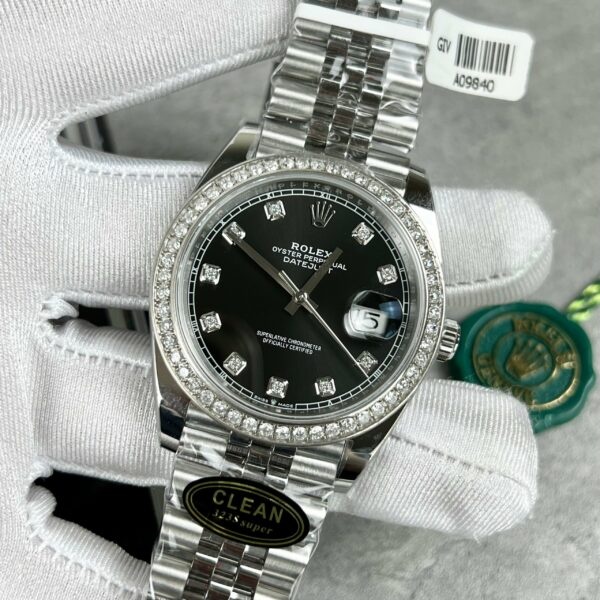 z4631947822070 6e619ea3194eac1adea652740f3b84b4 20b2c8ea 253f 4237 864f 40b59ab3a246 Rolex Datejust 41 Diamante Negro Reloj de los hombres 126334-0012 moissanite personalizado