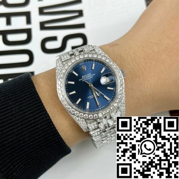 z4631966753645 b189166feef893d3dffc2cf4aedf0eb4 278c1c03 3fd1 4db0 a984 33d4eb21b315 Rolex Datejust 41 Blue Dial Moški Watch 126334-0002 meri moissanite