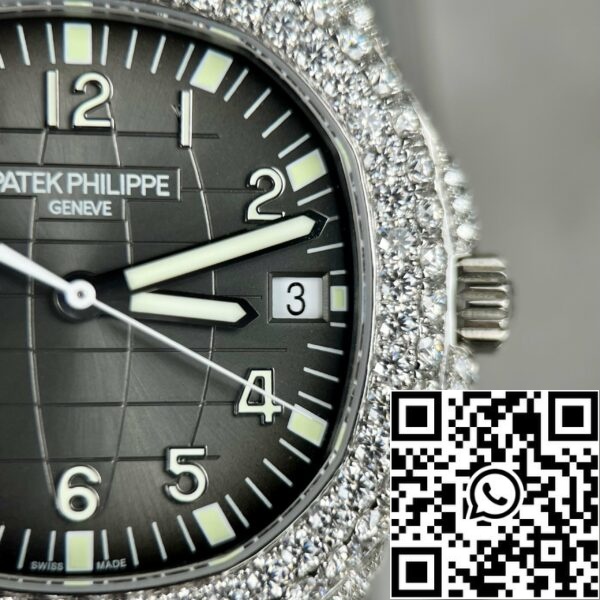 z4634297115820 e3555196b69b52035d167609aa63c801 Patek Philippe Aquanaut 5167A-001 1:1 Best Edition 3K gyári egyedi mohanit 1:1 Best Edition 3K