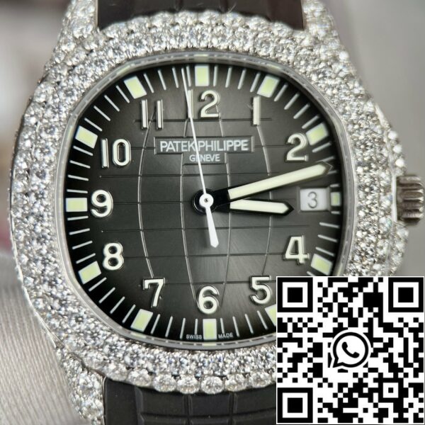 z4634297129421 6392715032619de898f0b410de565d97 Patek Philippe Aquanaut 5167A-001 1:1 Best Edition 3K Factory Custom Mossanite