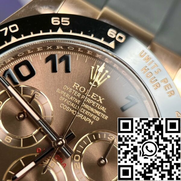 z4634558980787 c239dca8083f459633ac2b5f38f32d44 9fd2944a c3e4 4c33 aed5 e28d0b557de9 Rolex Daytona Rose Gold Chocolate Arabic Dial & Ceramic Bezel Oysterflex Rubber Bracelet 116515LN