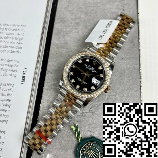 z4635555875179 dc2582cb60e024a17480380d2ff9d41d 3932a2dd 4e0b 43da 9f93 ced90fd6f412 Rolex Datejust 36mm Diamonds 126283RBR 18k жълто злато и моисанит