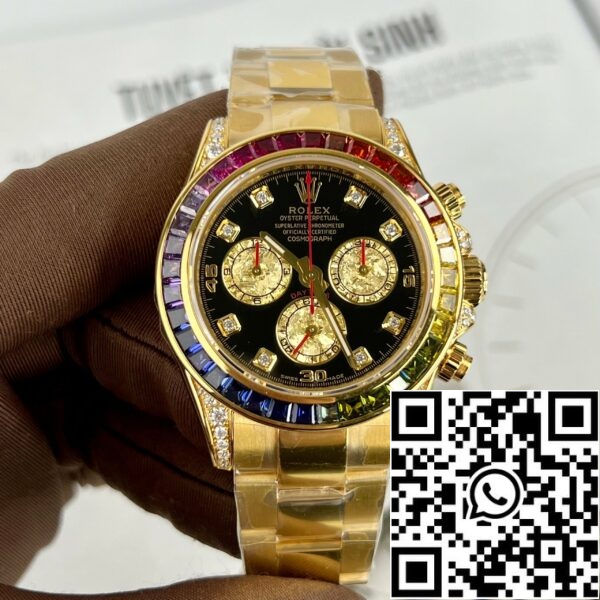 z4637087330535 c76f16ecaab6a92de40ecde4c0d0b24d 7a6f27ed 662c 4300 970b 0913b7ed5233 Rolex Cosmograph Daytona Rainbow 116598 RBOW-78608 [ذهب مخصص، مويسانيت، حجر ياقوت]