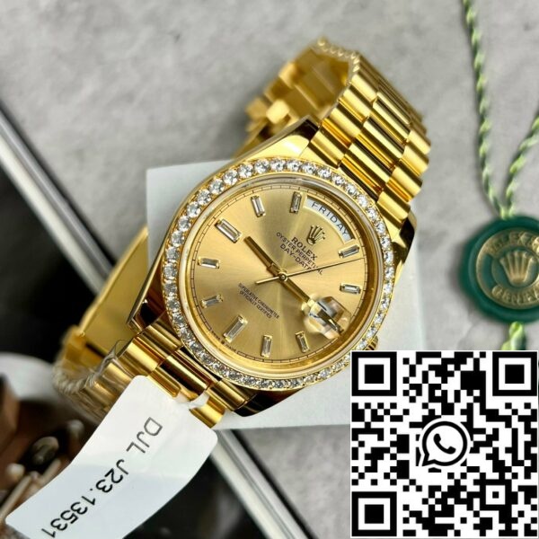 z4645732296888 706583af21c668cd75c17024afd77e98 23f25bb4 562b 4d9e a951 518e2305e95a Rolex Day-Date 40 228238 Champage dial Gold Filled 18k Moissanite Bisel