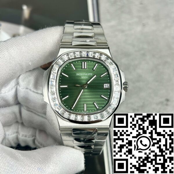 z4645735083633 04cfa25db0c74391264361f5a0016165 Patek Philippe Nautilus 5711/1A-014 κατασκευασμένο από διαμάντια 3K Factory και Moissanite κατά παραγγελία