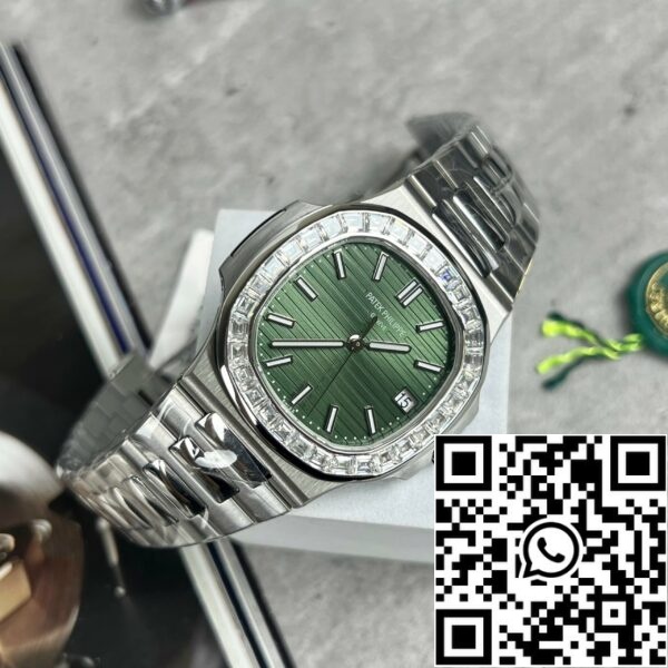 z4645735084016 ae7e9784d3d9ccd9e5c42a39d068b682 Patek Philippe Nautilus 5711/1A-014 fabricado com diamantes Moissanite 3K de fábrica e personalizados