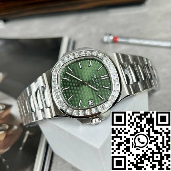 z4645735090593 ffdf4c9cb86cdacbf6f92e1b728118a3 Patek Philippe Nautilus 5711/1A-014 valmistettu 3K Factory ja mukautetun Moissanite timantteja