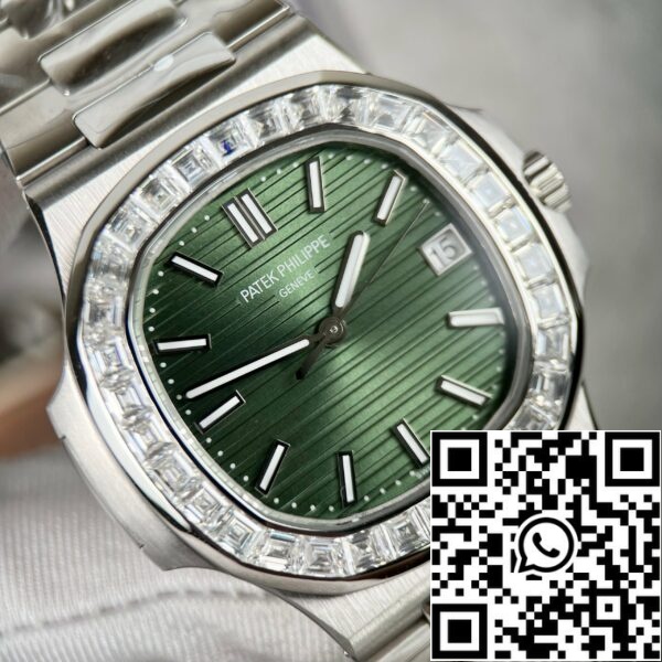 z4645735096921 f8c1374a7b6aec8fd0408190436bed17 Patek Philippe Nautilus 5711/1A-014 fabricado com diamantes Moissanite 3K de fábrica e personalizados