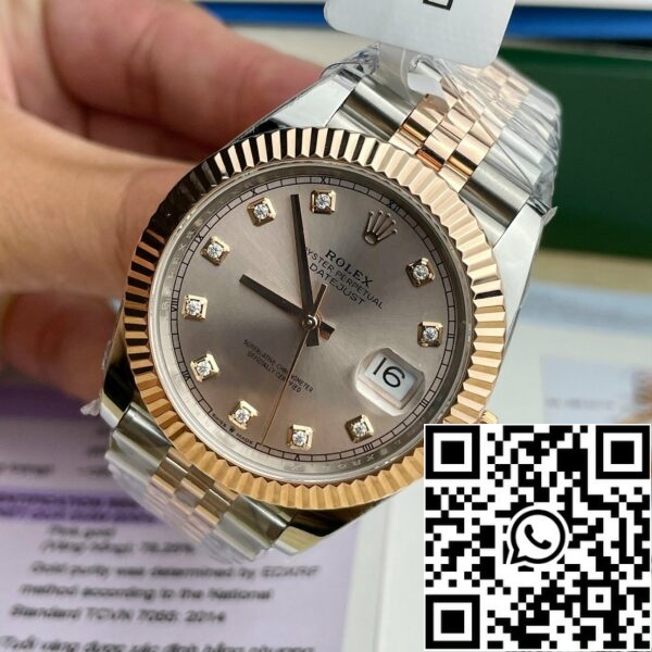 z4645737143482 065bd4ec4e931a75a7edd705ff5d6c29 dbd65dc5 2ec3 411b b143 251e69a9faaf Rolex Datejust 41mm Sundust Dial revestido a Ouro Everose 18K Oyster 126331