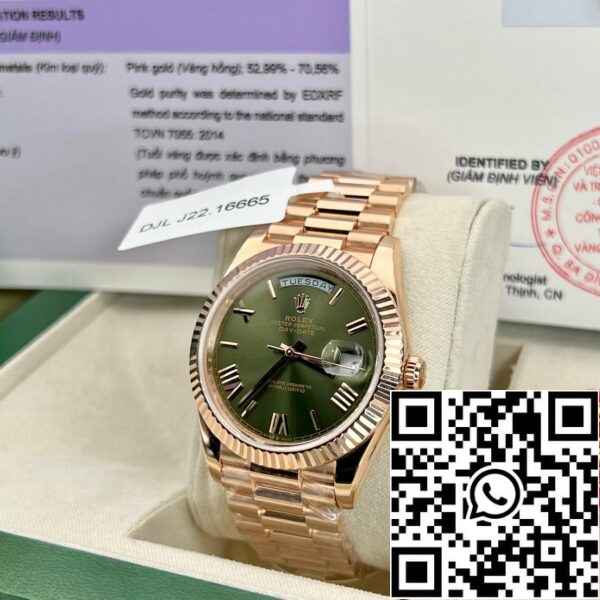 z4655652389639 039df70b0ebeb8f95d504f0bb1dd6012 ec0cd4d9 6ba1 4215 ae70 36ae7de6e879 Rolex Day-Date 40 228235 Gold Filled 18k with 150 gram weight green dial