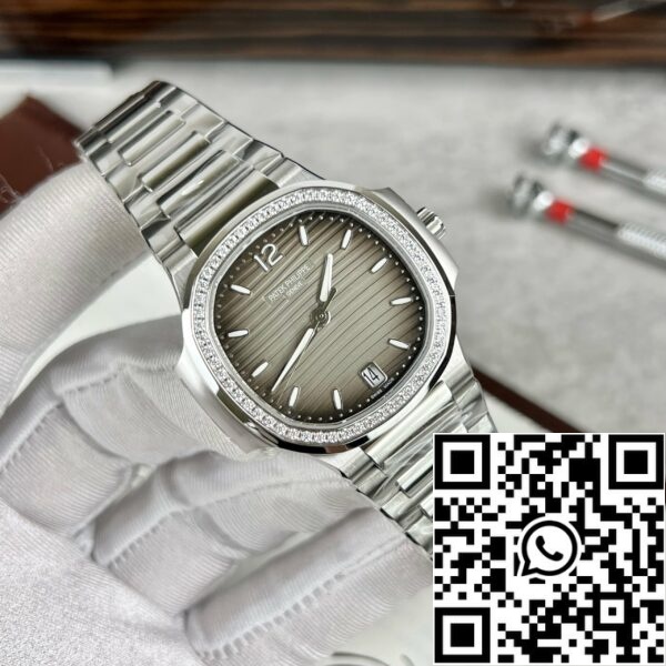 z4660447668084 e390bdc5c6af04674ae82f9bb06eadcf Patek Philippe Nautilus Ladies 7118/1A-011 персонализиран камък от 3K фабрика от неръждаема стомана