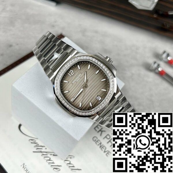 z4660447684001 1ae8eb78192e062cd71c8eedcdb6fe12 Patek Philippe Nautilus Ladies 7118/1A-011 обичай камък от 3K фабрика неръждаема стомана