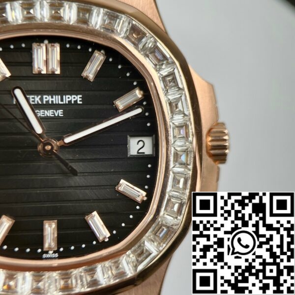 z4660904661210 f15eb8cf0ac7c0f9e5c5546dbc108957 Patek Philippe Nautilus 5711/1R-001 -Baguette de oro rosa de 18 quilates y moissanita envuelta