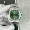 z4661981479228 b4e0d17c17fee7eaf3efc989044a2a9e Patek Philippe Nautilus 5711/1300A-001 3K Factory Green Dial Custom Moisanite Baguette