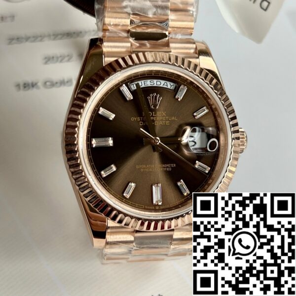 z4663745497062 ff99f2e0928234e193d02f46586d606d 57f6c10a 66dc 4197 8d61 8fa669090afb Rolex Day-Date 40mm 228235 chocolate dial 18k rose gold filled 150 gram