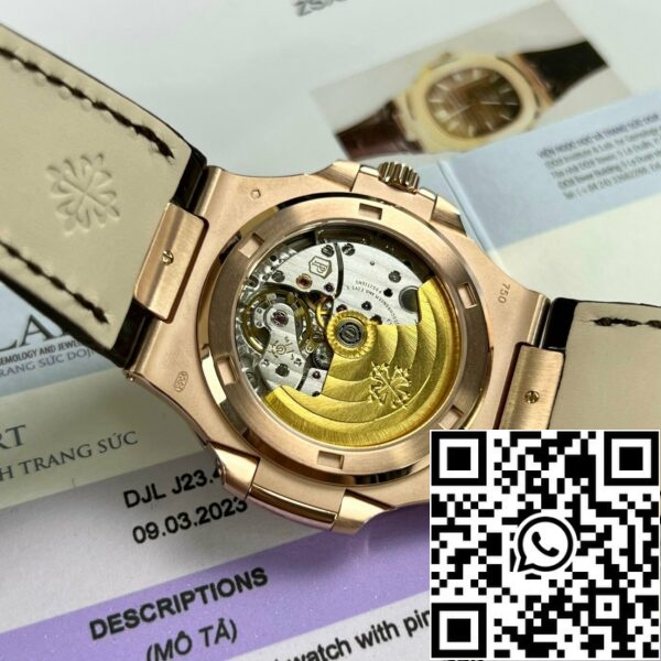 z4664181476257 57c5c187a8391714b52a4164661f5663 Patek Philippe Nautilus 5711/1R-001 - Wersja z owiniętym 18-karatowym różowym złotem skórzanym paskiem