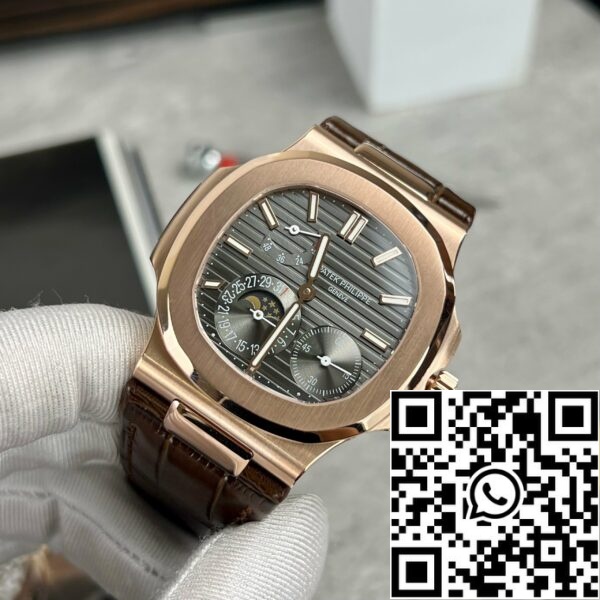 z4665883704259 56341ed195df3f9caffb03133203b15f Patek Philippe Nautilus 5712 18k fyldt rosaguld med grå urskive fra PPF