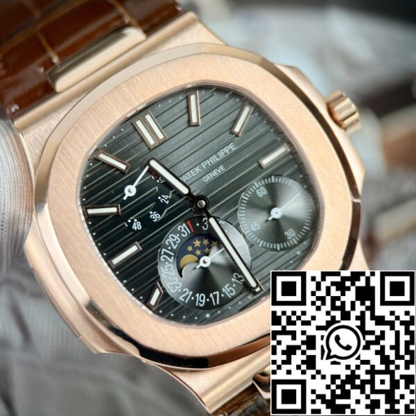 z4665883724641 7ae4dad65b1198d0167203b65fc7d2d0 Patek Philippe Nautilus 5712 18k fyldt rosaguld med grå urskive fra PPF