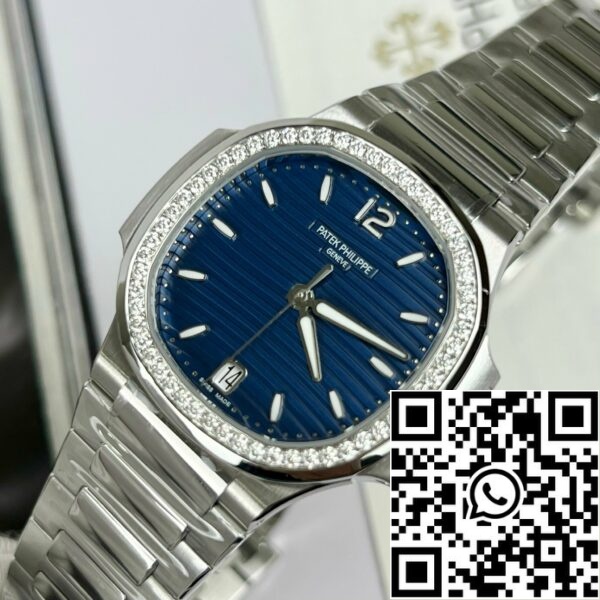 z4668676111106 b860ef58d54d34e6a67c11f34f105083 Patek Philippe Nautilus 7118/1A-001 egyedi Moissanite 3K gyári kék számlapja