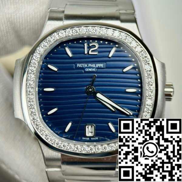 z4668676116515 067d171588377336b79c5737564b374a Patek Philippe Nautilus 7118/1A-001 egyedi Moissanite 3K gyári kék számlapja