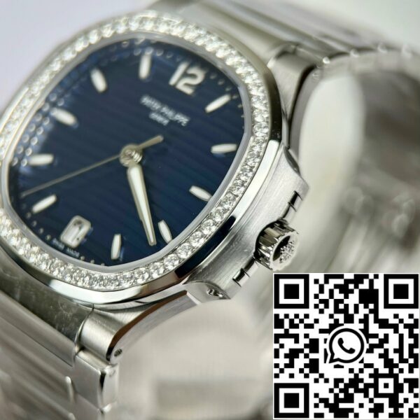 z4668676128095 440330030362aab82cb7738a46597c0f Patek Philippe Nautilus 7118/1A-001 custom Moissanite 3K Factory kék számlapja