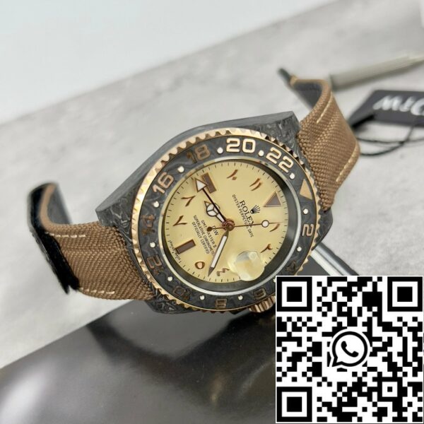 z4685280182085 dc7bfa879a5349217f9db79b60af9e45 Rolex GMT-MASTER II Diw arabic eagle 1:1 Best Edition Brown Fabric Strap