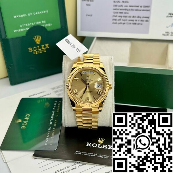 z4688016071111 d9edbf21c57501776578f1b2ce1cdb14 93ba0511 e047 4214 baca 0b6c33d459b5 Rolex Day-Date 40 Мужские часы 228238-0006 с покрытием из 18-каратного желтого золота Лучший выпуск 1:1