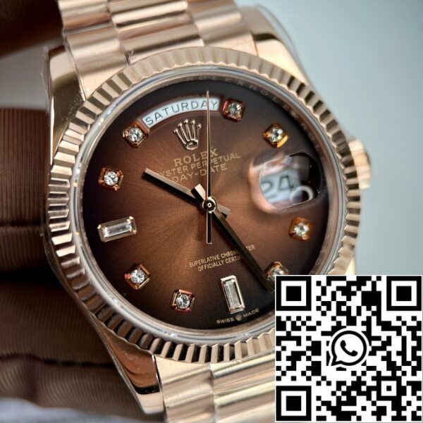 z4688016371164 2cbab61c4ba9e9e54cb4be975a11777b 910cc7fd 9d10 4034 8a73 12e03239bda9 Rolex Day-Date 36 128235-0037 36mm rivestito in oro rosa 18k