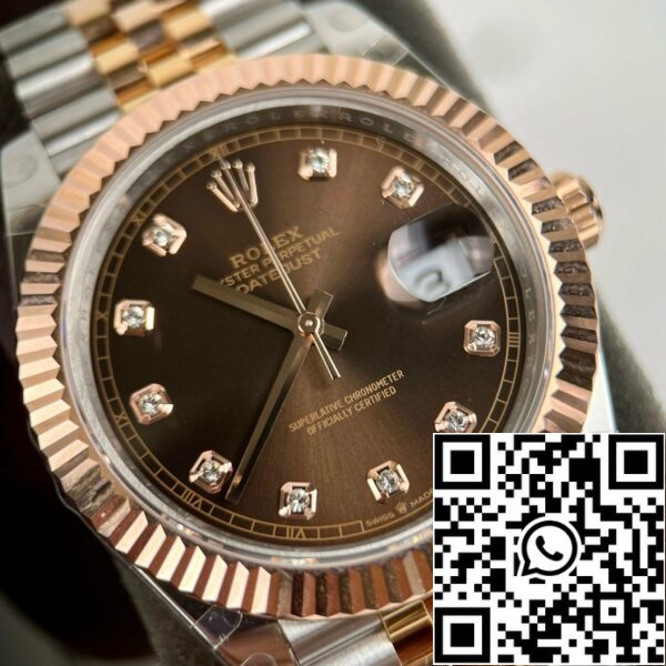 z4688017520404 2178796a4b4287219bbfba43790be816 eb97f025 8768 469e 8a99 268dfd4bc013 Rolex Datejust 41mm 126331-0004 Chocolade wijzerplaat custom 18k goud gevuld Beste 1:1 Editie