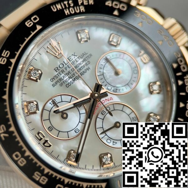 z4688018376159 a1861487ce2c00ca334bf4414f9c8309 f95d52c5 1ee2 4e7f 8a53 963c1ae90247 Rolex Cosmograph Daytona 116518LN mostrador madrepérola personalizado em ouro de 18k preenchido Melhor edição 1:1