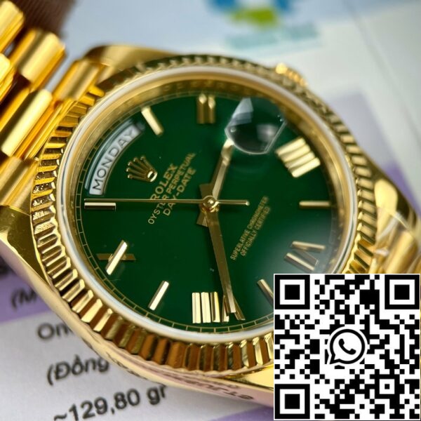 z4688019309929 d6c6ef07ff7d34e06dc39254baa88268 985d4543 16a2 437e b9eb 1f9e226a4eb1 Rolex DayDate 40mm 228238 beschichtet 18k Gelbgold Präsident Grünes Zifferblatt 130 Gramm