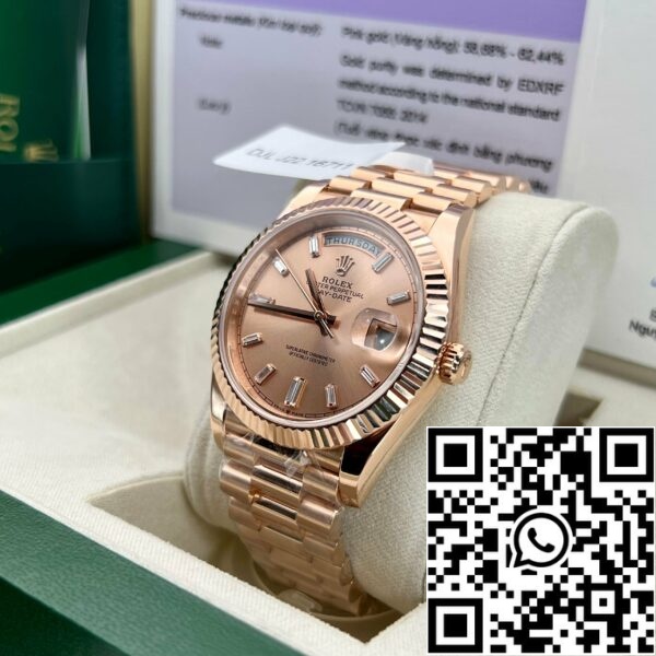 z4689777166799 1bbb06aa3fe895965d5173b437efa427 e8e18e9c e87e 4a44 be45 26c2356ad48f scalato Rolex Day-Date 40 Rose Gold 228235 champagne Gold Filled 18k da GM Factory