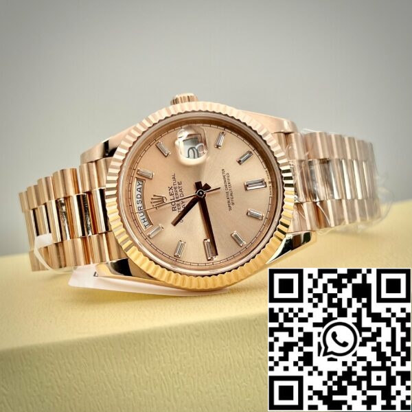 z4689777181894 e81883d6d02bcd848cae7c5dd1c6ea56 e6db20b3 d4d5 4a94 b4fa 60b663e5211c skalad Rolex Day-Date 40 Rose Gold 228235 champagne Guldfylld 18k från GM Factory