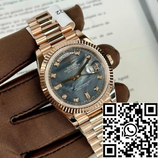 z4689778744756 889d362789a347217ade23095cd7ae86 fd214203 9aa3 43cb 859c dc94881a45c0 Rolex Day-Date Rose Gold Rose Diamond Dial 36mm 128235 Best 1:1 Edition belagd 18k roséguld 130 gram