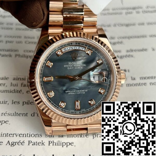 z4689778758693 4ba8b2a174a40520047e0a57a439d656 69e666a2 91ab 451a a6ea eebf0b72595f Rolex Day-Date Rose Gold Rose Diamond Dial 36mm 128235 Beste 1:1 Editie gecoat 18k rose Goud 130 gram