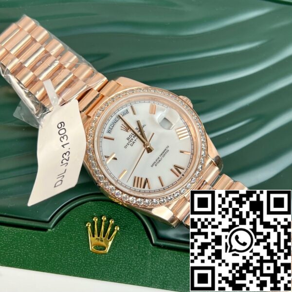 z4689779233215 7c5f75a7cdfad69590c938d3d86c0cb6 0c0f447b 2d7f 4b89 8f88 82f06bb601b3 Rolex Day-Date 40 228235-0032 40mm najlepsza edycja 1:1 18-karatowe różowe złoto powlekane i kamienna ramka