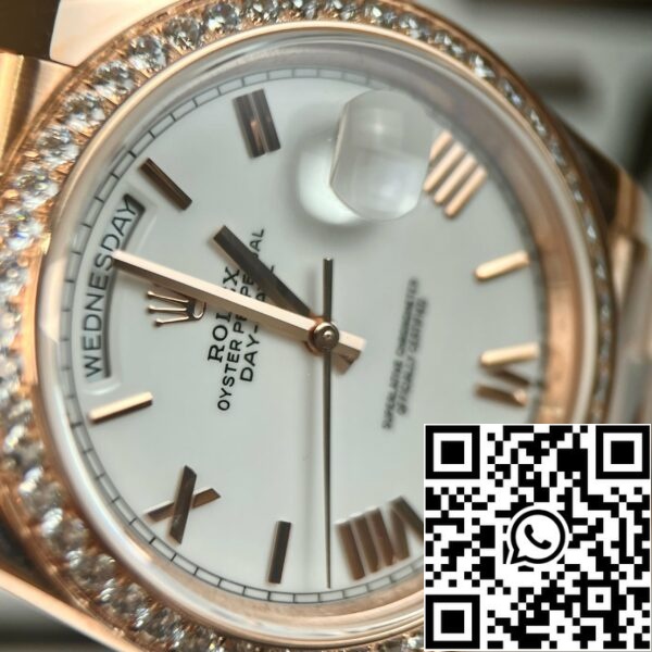 z4689779238368 a69a57a5448ace19ed49f3b8d7eb2fe4 187d8f00 b6af 41dd aeb3 60724524f26e Rolex Day-Date 40 228235-0032 40mm beste 1:1 Edition 18k Rose Gold beschichtet und Stein Lünette