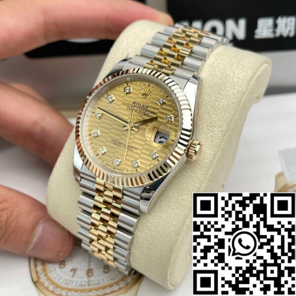 z4726471054239 586f82ce487ffdd4f0c3f7027ccebc33 09c52cde cbef 40ae 997d 36c7e319f0d7 Rolex Datejust 36 126233 GM Factory 1:1 Meilleure édition 18 carats remplie d'or 36 mm