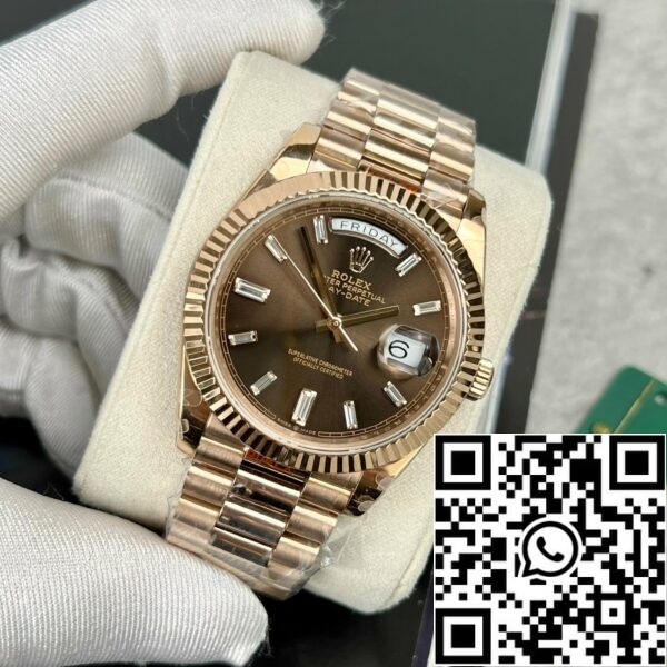 z4731050344259 d2394902a2a58ed5d201d6f215951bea a076e8c9 bc6c 4cd6 8752 3e2c181e5432 Rolex Day-Date 40mm 228235 chocolade wijzerplaat 18k roségoud gevuld 167 gram