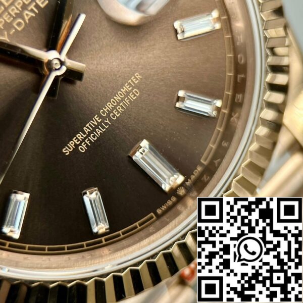 z4731050360014 8cfccb5f3aa3bc1411290e36b89afbf0 e9510e26 dea5 4b8e 83c1 87afe5733b15 Rolex Day-Date 40mm 228235 chocolate dial 18k rose gold filled 167 gramów