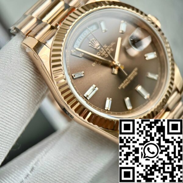 z4731050370265 465ebdd67d171dddaa8ca91a018837ab 9bcd521a 8f07 4523 826a 9d7d92f4096b Rolex Day-Date 40mm 228235 quadrante cioccolato 18k oro rosa 167 grammi