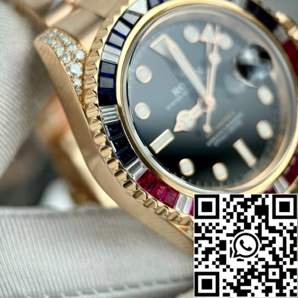 z4731820146724 be0d858d754a198843d1fc215e8797a0 89fd36a4 e453 4ecc 9e9d c1bf31fa88be Rolex GMT-Master II 126755 Rainbow Kehys Paras 1:1 Edition Ruby Stone ja 18k käärittyjä