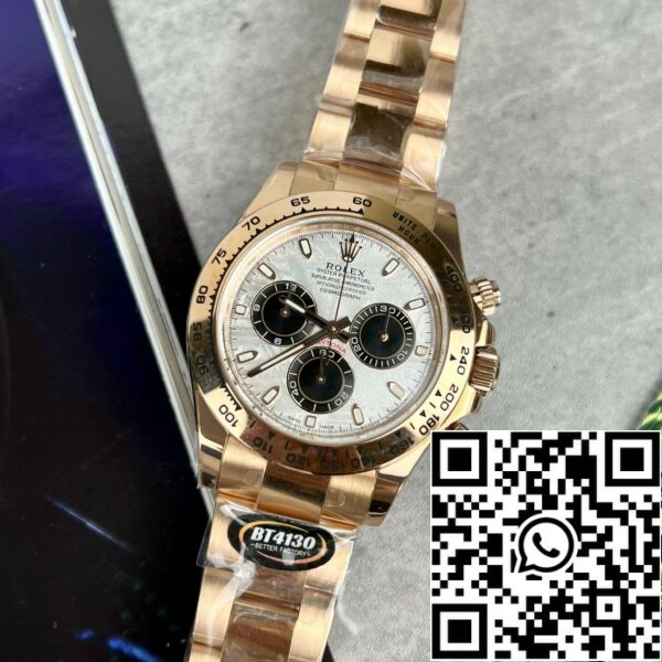 z4737112323705 52a033f16baeaf0420b3a9135ac6a62b Rolex Daytona 116505 Rose Gold Chronograph 40mm Paras 1:1 Edition meteoriitti dial BT Factory