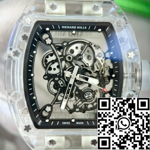 Z4792886727593 AFB9AC2B82E7E3BB21EC4A2DFB452C37 Richard Mille RM055 1:1 베스트 에디션 RM 팩토리 사파이어 케이스