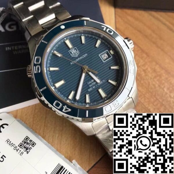 z4808250864157 8d44b6513485bf86e4a332ce01c91675 Tag Heuer Aquaracer WAK2111.BA0830 500 Automatic 41mm Swiss Original Movement