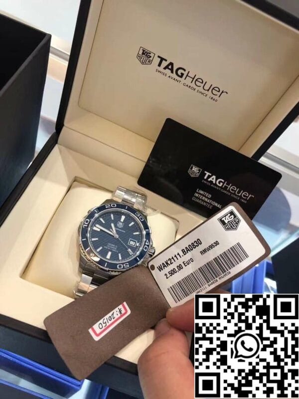 z4808251136474 4241a7e13933949b2a4084f6abde4701 Tag Heuer Aquaracer WAK2111.BA0830 500 Automatic 41mm Swiss Original Movement