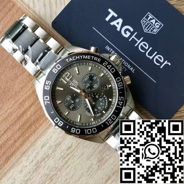 z4808252304334 9edab0bfa81e1385dcd2a16b23c7e6f9 Tag Heuer Formula 1 Chronograph Anthracite Grey Dial Men Watch CAZ1011.BA0843 Swiss Original Movement