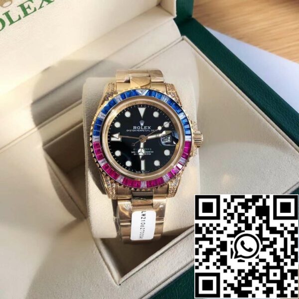 z4811328916983 a799a26fa5d6d54bb7ffc059767d1d7d d5605abc 6860 4c74 83db 5864c7cbde86 Rolex Gmt-Master II M126755SARU 41mm Swiss original movement 18k plated