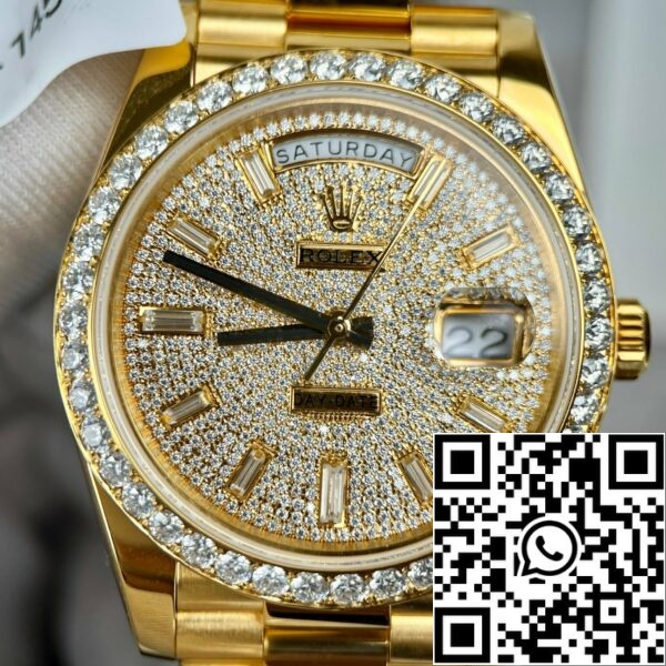 z4813438396404 ee4b8ad7eb15ec81f4f20d921ccc6586 31fba8e5 37e9 4634 941c 77fbbab6e6b9 Rolex Day-Date m228398tbr-0036 Orologio 40mm rivestito 18k con Moissanite piena