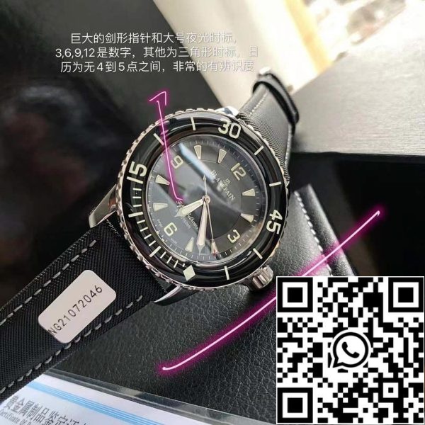 z481313756985712 485f0a0a8c8c2aca8aca8ecb8b8efba5a9b66ab67e Blancpain Fifty Fathoms 5015-1130-52 Swiss Original Movement